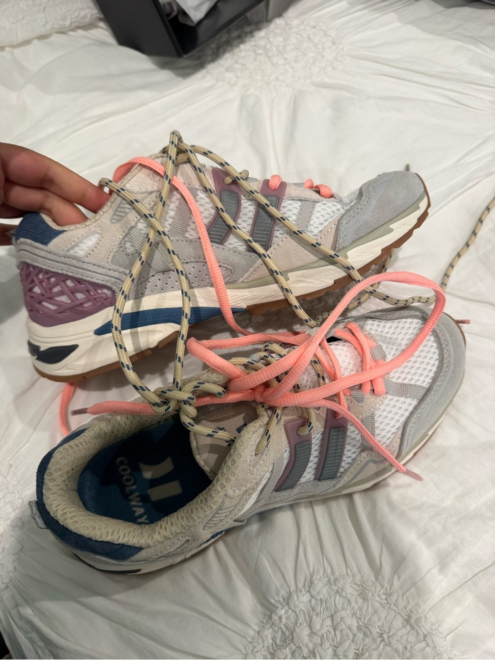 Coolway 2003 Glow Rush Women's Athletic Sneakers - Cream Pink Blue - Picture 4 of 5